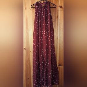 Maxi Polkadot Sleeveless Dress